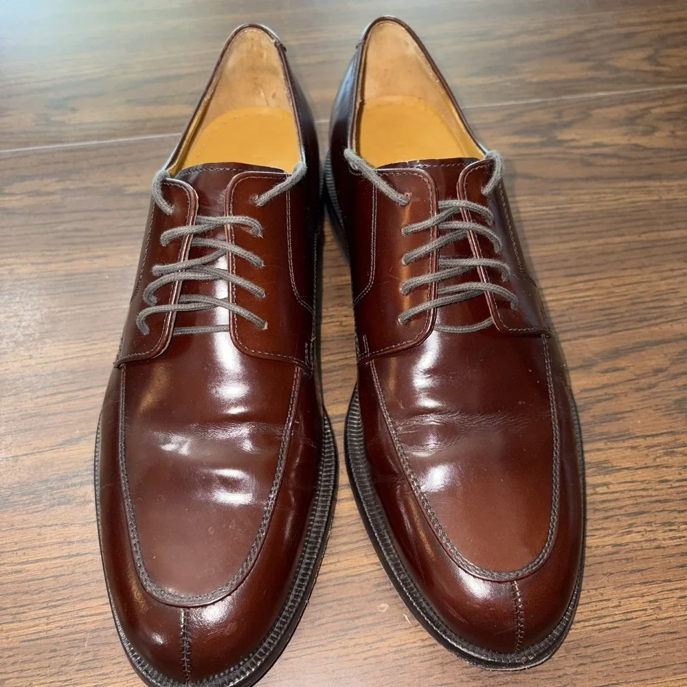 Cole Haan Men's Burgundy Cordovan Leather Split Toe Oxford Dress Shoe Size 9.5